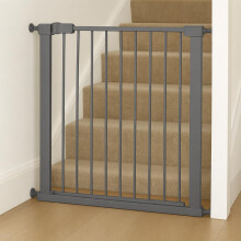 For Your Little One Baby Stair Gate, 77–86 cm Pressure Fit Safety Gate, No Drilling, Auto Close, One-Hand Opening, for Doorways & Stairs, Grey
