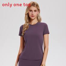 (Purple,S)Summer Women Round Neck Tshirt With Soft Fabric For Yoga And Casual Wear