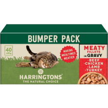 Harringtons Complete Wet Pouch Grain Free Hypoallergenic Adult Cat Food Meaty in
