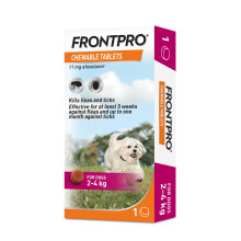 FRONTPRO Chewable Tablets Flea & Tick Treatment for Dogs (2–4kg) 1 Tablet Pack