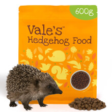 Vale’s Hedgehog Food – specially developed – used daily at Vale Wildlife Hospital – meaty, crunchy biscuits, high in fibre – suitable and