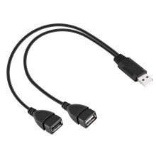 USB 2.0A Macho Auf 2 Doble USB Hembra Jack y Adaptador Verteiler Splitter Kabel
