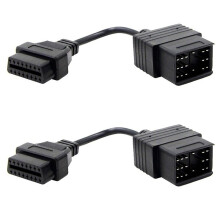 2X Car OBD II Cable for 17Pin to 16Pin OBD 2 Female Diagnostic Connector for 17 Pin OBDII Adapter