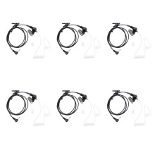 6X Straight Listen Only Transparent Flexible Acoustic Tube Earpiece 3.5mm Earphone Headset Mono Jack for Walkie-Talkie