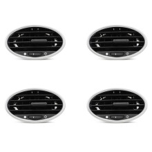 4X Car Dashboard Air Vent Nozzle for Focus MK2 2005-2013 Air Conditioning Outlet Decoration Caps Silver