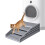 Adjustable Litter Box Step, Elevated Cat Ramp/Stairs with Filter Function, Anti-Tracking, Fits Automatic Litter Boxes 6