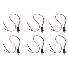 6X 12V Flashing Dummy Fake Car Alarm Dash Mount Led Light(Red)