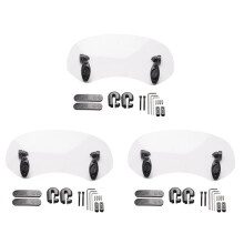 3X Colore Trasparente Universale Moto Regolabile Parabrezza Estensione Parabrezza Spoiler Deflettore Aria 280x135mm