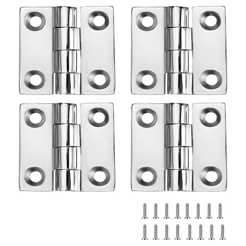 Dobradiças de  de Aço Inoxidável para Serviço Pesado, Dobradiças de Grau Marítimo, 2 Polegadas X 2 Polegadas (50 mm X 50 mm), (12 Peças) 1