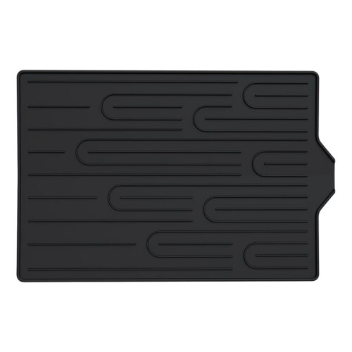 [Non-Slip Heat Resistant] Large Rectangular Silicone Dish Drying Mat - Non-Slip Textured 1
