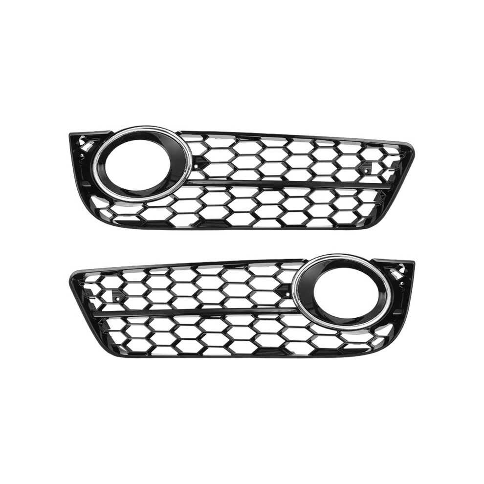 1Set Front Bumper Grille(Left / Right) 8K0807681c 8K0807682c For A4 B8 S4 Black 6031595748248