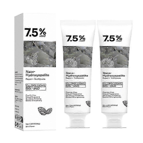 (2pcs) 1-3x 7.5% Hap Nano-Hydroxyapatite Toothpaste Remove Deep Clean For Sensitive Teeth
