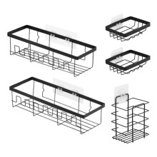 (5pcs, Square Frame) Waterproof bathroom soaps holder No Drilling Required, Easy Installation With Strong Adhesive. Luxury hotel-style bathroom