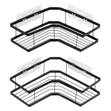 (2pcs, Corner Frame) Waterproof bathroom soaps holder No Drilling Required, Easy Installation With Strong Adhesive. Luxury hotel-style bathroom