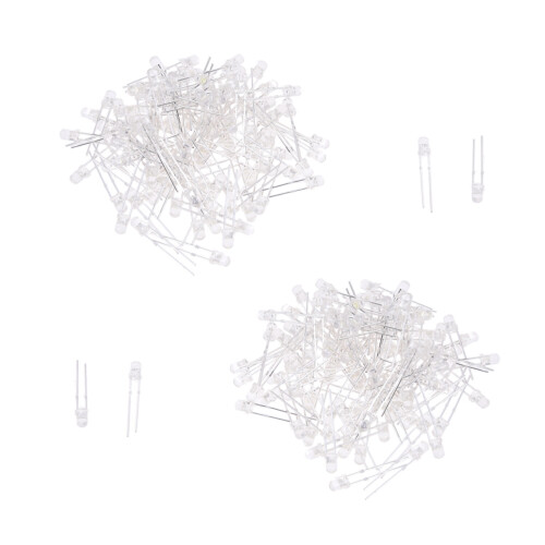 200Pcs 3mm Lumiere Blanche LED Light Emitting Diode