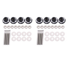 8X Push Button Quick Release Car Hood Bonnet  Pin Lock Bumper Clip Black