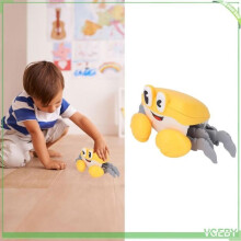 Fafeicy Kruipende Krab Baby Speelgoed, Kruipende Babykrab, Elektrisch Educatief Speelgoed, Walkie-Talkie Speelgoed, Geel