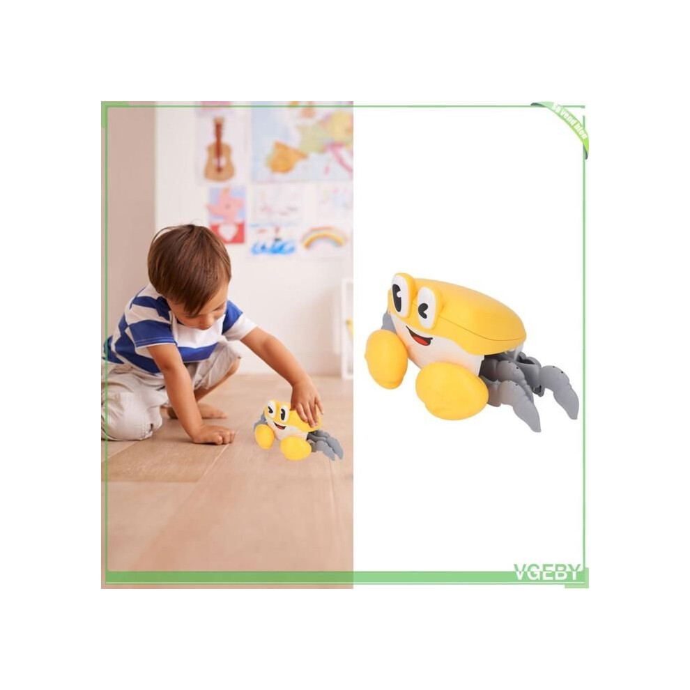Fafeicy Crawling Crab Baby Toy, Baby Crawling Crab, Electric Learning Toy, Walkie-Talkie Toys, Yellow 9102920003336