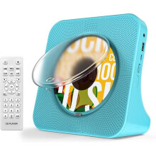 Desktop Bluetooth cd-spelers, draagbare cd-spelers voor wandmontage, ingebouwde hifi-luidsprekers, AUX- en hoofdtelefoonaansluiting,