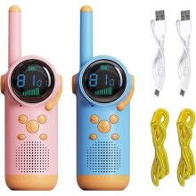 Talkies-walkies pour enfants - KZQ - Bidirectionnels - Portée de 3 km - Design ergonomique - Durables