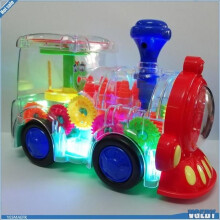Train jouet Ashata pour bébé, jouet de train animé pour bébés, design unique avec lumière et musique, jouet talkie-walkie