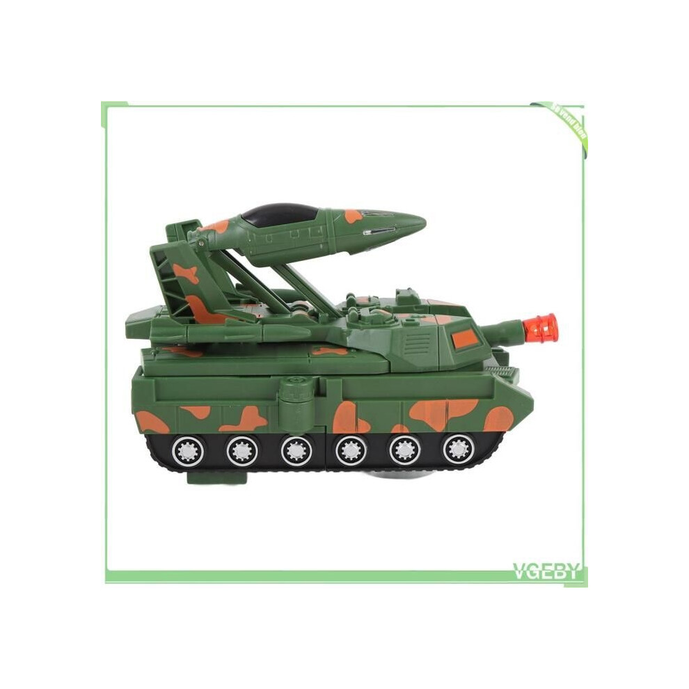 Fafeicy Electric Tank Toy, Multifunctional Electric Tank Hunter, Transforming Car, Walkie-Talkie Games Light 9102920003732