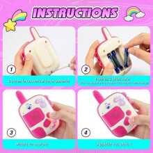 Walkie-talkies voor kinderen - bereik van 300 meter - Eenhoorncadeau voor meisjes en jongens van 4-10 jaar - Walkie-talkies voor buiten