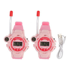 Walkie Talkie per bambini con schermo LCD, riduzione del rumore, antenna telescopica, rosa - SALALIS
