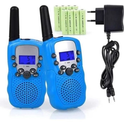 Rechargeable Walkie Talkies - Children's - 3km Long Range - Intercom Christmas Gift (Blue)