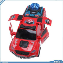 Modellino di auto giocattolo Ashata con luci musicali, modellino di auto giocattolo elettrica per bambini, giochi walkie-talkie, blu