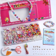 Huixin Kinder DIY-Perlenset für Schmuckherstellung: Halsketten, Armbänder, Haarbänder, Acryl-Bastelset