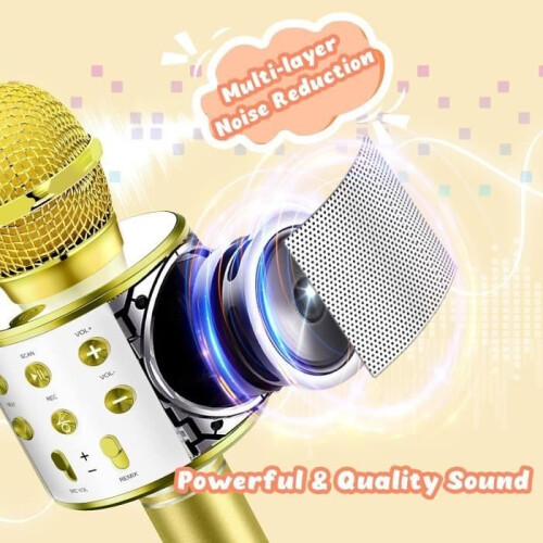 MARSEE Microfono wireless Bluetooth per bambini, microfono per karaoke, il miglior regalo per bambini 1