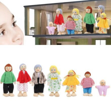 Miniature Family Doll Figurines, Pin-Shaped People Toys, Ornament, Educational Dollhouse Accessory, DQ FRANCE