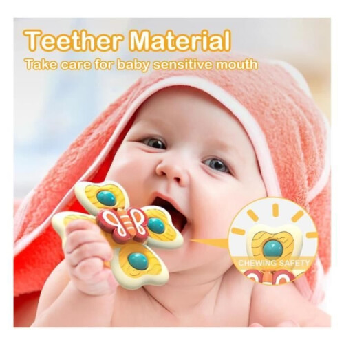 Giocattolo con ventosa - Non specificato - Girella per bambini - 4 pezzi - Multicolore - Plastica 2