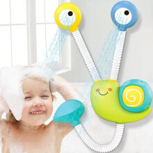 Jouet de bain pour bébé - KAKOO - Douche électrique en forme d'escargot - Double jet - Étanche - À partir de 18 mois
