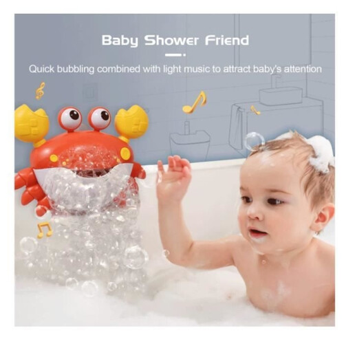 Bath Toy - Unspecified - Automatic Crab - Built-in Music - Suction Cups - ABS Plastic 1