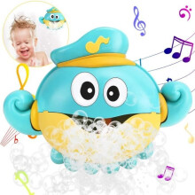 Giocattolo da bagno - ZGEER - Giocattolo da bagno per neonati con bolle - Polpo - Musica automatica - 3 ventose