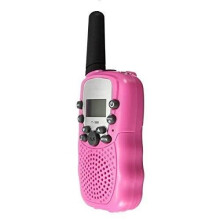 Walkie-talkie per bambini a 8 canali PMR rosa - Sistema walkie-talkie con portata di 3 km e luce LED