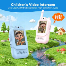 Children's video walkie-talkie with camera and screen, rechargeable, long-range communication, USB charging