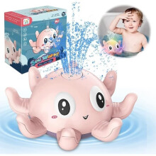 Badespielzeug für 3-jährige Babys, leuchtender Oktopus-Badespielzeug, elektrisches Induktions-Badespielzeug, automatischer Wassersprinkler