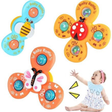 Badespielzeug – Saugnapf-Spinner – 30-teilig – Anti-Stress – Niedliche Tiere