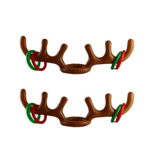 Gioco di lancio per feste di Natale: corna di renna gonfiabili con anelli per bambini e adulti, divertimento in famiglia, giochi natalizi