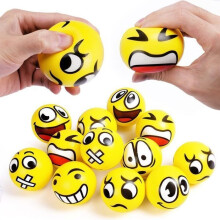 Μπάλα στρες - 12 πρόσωπα emoji - 6 cm - Πολυουρεθάνη - Unisex - Δώρο
