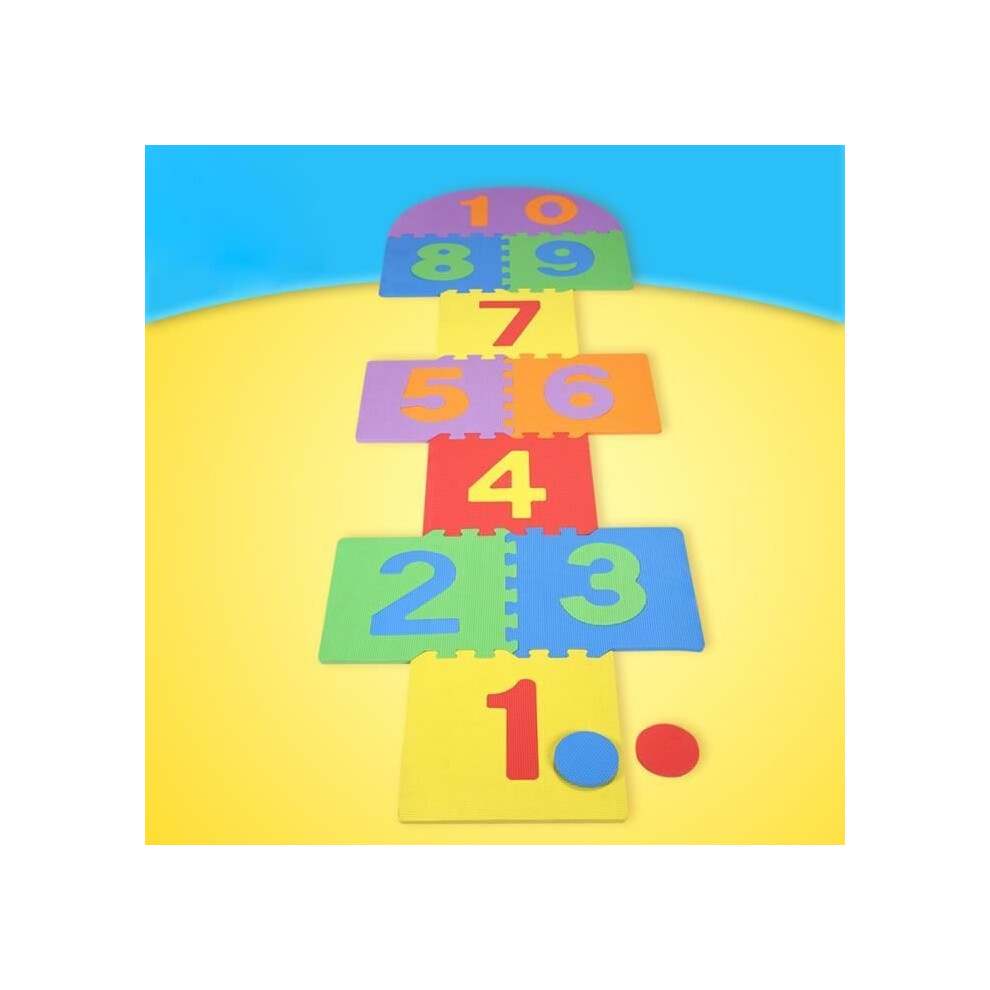 Aihontai Vvikizy Giant Hopscotch Game For Children, Soft Eva Foam Mat For Indoor And Outdoor Use, Family