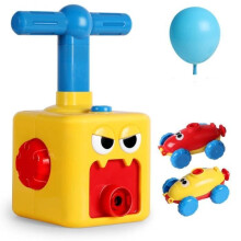 Balloon-powered car, pneumatic car balloon launcher, with 18 educational balloon toys