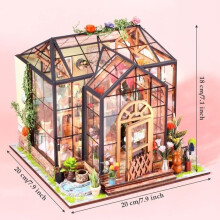 DIY Wooden Miniature Dollhouse Kit - Floral - Ages 14+ - Unisex - Indoor