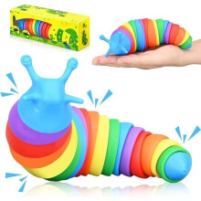 Lumaca articolata, giocattolo sensoriale - Antistress - per bambini e adulti - Verde