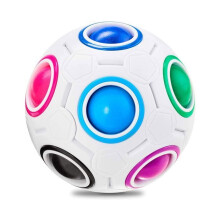 Fidget-Spielzeug – Regenbogen-Zauberwürfel – Mehrfarbig (Regenbogen) – 7 cm – Rund