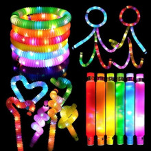 Jouets sensoriels - Lumières escamotables - Lot de 6 - LED - Plastique sans BPA - Pour enfants
