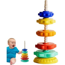 Stapelspeelgoed - Draai - Regenboog Draaistapeltoren - Meerkleurig - Binnen - Baby